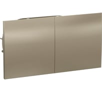 Двойная розетка Systeme Electric AtlasDesign Шампань, с заземлением, со шторками, с крышкой SE ATN000528