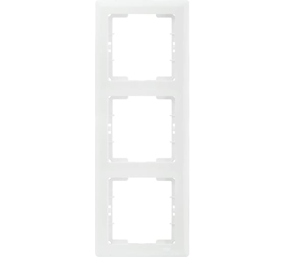 3-местная вертикальная рамка IEK РВ-3-ББ BOLERO белый EMB31-K01 1