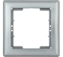 1-местная рамка IEK РГ-1-БС BOLERO серебряный EMB12-K23