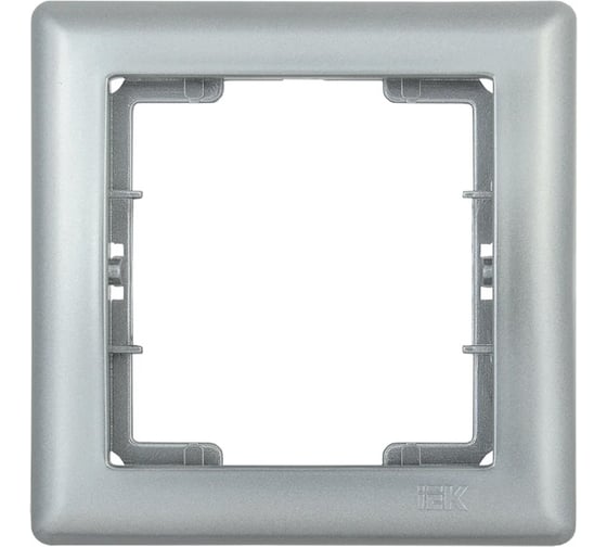 1-местная рамка IEK РГ-1-БС BOLERO серебряный EMB12-K23 1