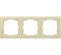 3-местная горизонтальная рамка IEK РГ-3-БК BOLERO кремовый EMB30-K33