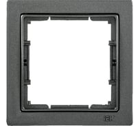1-местная рамка IEK РУ-1-БА BOLERO Q1 квадратная, антрацит EMB12-K95-Q1