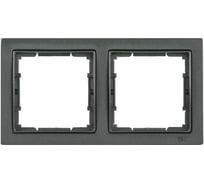 2-местная рамка IEK РУ-2-БА BOLERO Q1 квадратная, антрацит EMB22-K95-Q1