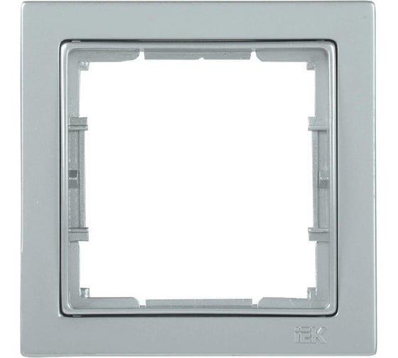 1-местная рамка IEK РУ-1-БС BOLERO Q1 квадратная, серебряный EMB12-K23-Q1