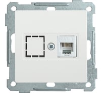 Телефонная розетка IEK РТ12-1-Б RJ12 BOLERO белый ETB10-K01