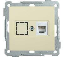 Телефонная розетка IEK РТ12-1-Б RJ12 BOLERO кремовый ETB10-K33