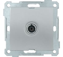 TV розетка IEK РТВ10-0-Б проходная BOLERO серебряный EAB12-K23