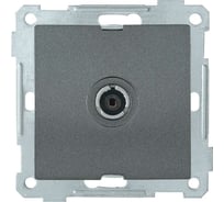 TV розетка IEK РТВ11-0-Б оконечная BOLERO антрацит EAB11-K95