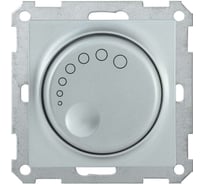 Поворотный светорегулятор с индикацией IEK СС10-1-1-Б 600Вт BOLERO серебро EDB11-0600-K23