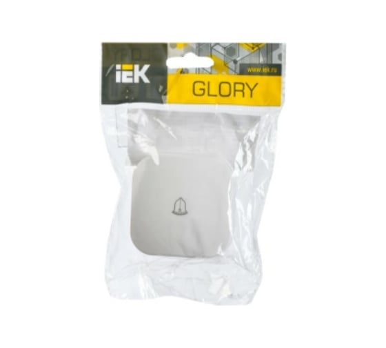 Выключатель IEK ВСс20-1-0-ХБ 1-кл. самовозвратный о/у 10А GLORY белый EVH14-K01-10