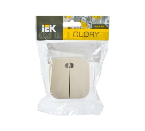 Выключатель IEK ВС20-2-1-ХК 2-кл. инд. о/у 10А GLORY крем. EVH21-K33-10