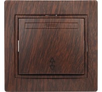 Одноклавишный переключатель Intro Plano 1-103-10 10А-250В, IP20, СУ, венге, Б0053754