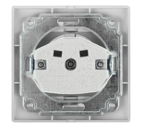 Розетка Intro Plano 1-202-03 с заземлением 2P+E Schuko, 16А-250В, IP20, СУ, алюминий, Б0053878