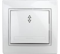 Одноклавишный переключатель Intro Plano 1-103-01 10А-250В, IP20, СУ, белый, Б0053742