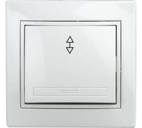 Одноклавишный переключатель Intro Plano 1-103-01 10А-250В, IP20, СУ, белый, Б0053742