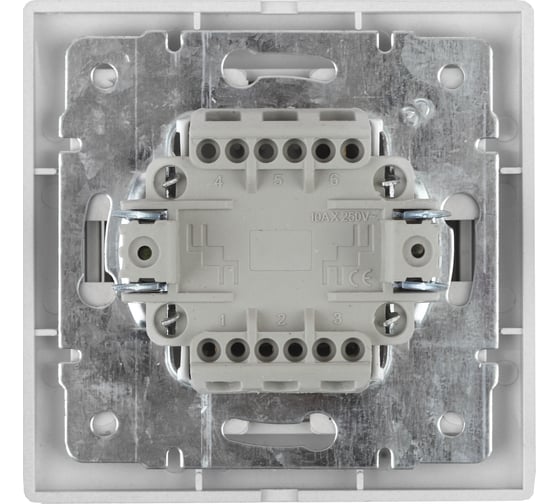 Одноклавишный переключатель Intro Plano 1-103-01 10А-250В, IP20, СУ, белый, Б0053742