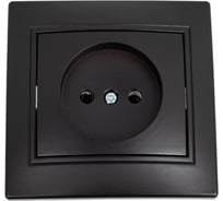 Розетка Intro Plano 1-201-05 без заземления 2P, 16А-250В, IP20, СУ, антрацит, Б0053867