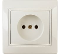 Розетка Intro Plano 1-201-02 без заземления 2P, 16А-250В, IP20, СУ, слоновая кость, Б0053861
