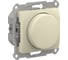 Поворотно-нажимной светорегулятор-диммер Systeme Electric Glossa LED, RC, 315Вт, мех., бежевый GSL000230 1