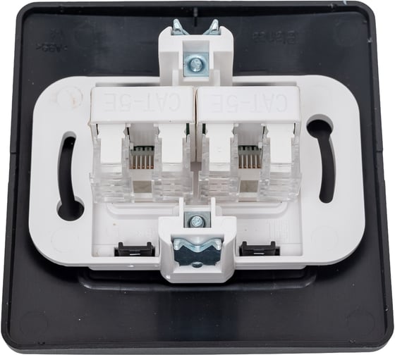 2-ая компьютерная розетка Systeme Electric Blanca с/у антрацит RJ45 BLNIS045456