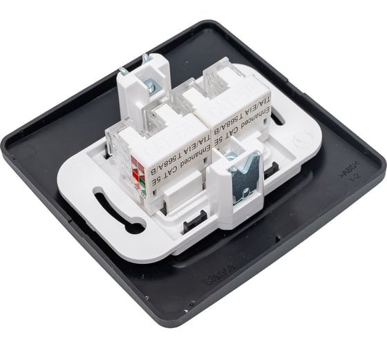 2-ая компьютерная розетка Systeme Electric Blanca с/у антрацит RJ45 BLNIS045456