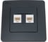 2-ая компьютерная розетка Systeme Electric Blanca с/у антрацит RJ45 BLNIS045456 1