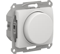 Поворотно-нажимной светорегулятор-диммер Systeme Electric Glossa LED, RC, 315Вт, мех., белый GSL000130
