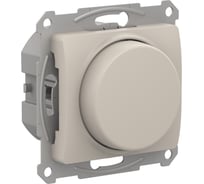 Поворотно-нажимной светорегулятор-диммер Systeme Electric Glossa LED, RC, 315Вт, мех., молочный GSL000930