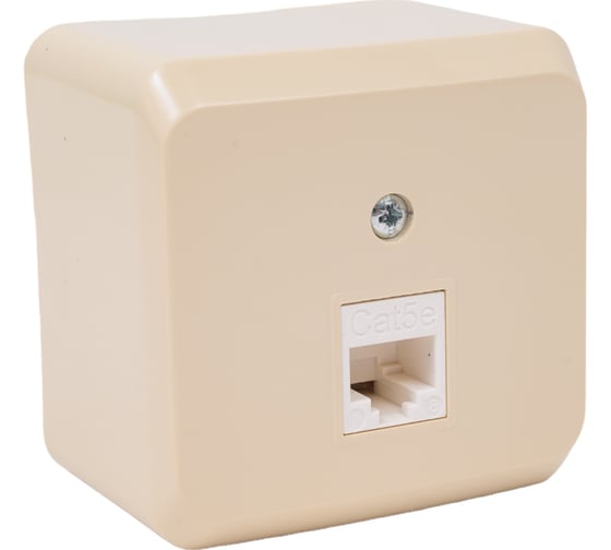 Компьютерная розетка Systeme Electric ЭТЮД о/у Кремовый RJ45 кат.5E KOMA-001K