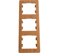 3-ая рамка Systeme Electric Glossa Дерево Дуб, вертикальная GSL000507