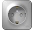 Розетка Systeme Electric Blanca о/у без пласт. алюминий с/з со шт., 16А BLNRA011103 1