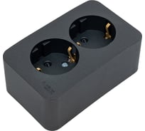 2-ая розетка Systeme Electric Blanca о/у без пласт. антрацит с/з со шт.., 16А BLNRA011206