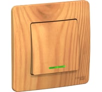 1-клавишный переключатель Systeme Electric Blanca с/у Ясень, с подсветкой, 10А BLNVS010615