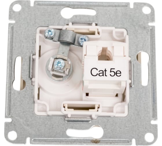Розетка Systeme Electric Glossa бежевый TV+RJ45, кат.5E GSL000289