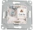 Розетка Systeme Electric Glossa бежевый TV+RJ45, кат.5E GSL000289 3