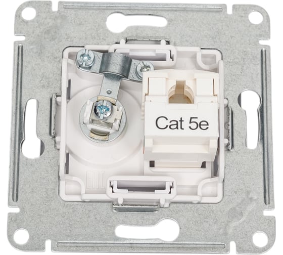 Розетка Systeme Electric Glossa белый TV+RJ45, кат.5E GSL000189