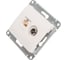 Двойная ТВ + компьютерная розетка Systeme Electric Glossa RJ45, кат. 5Е, механизм, молочный GSL000989 2