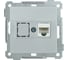 Компьютерная розетка IEK BOLERO РК10-1-Б RJ45, Cat 5e, серебро EKB15-01-K23 1