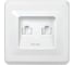 РК10-2-ВБ Розетка 2-ая комп. RJ45 Cat5e ВЕГА GENERICA белый EKV25-K01-DM 1