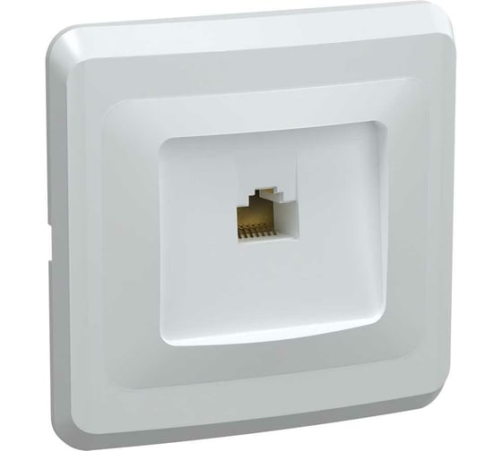 1-ая компьютерная розетка IEK ВЕГА РК10-ВБ RJ45, Cat 5e, белый EKV15-K01-DM 1