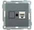 Компьютерная розетка IEK BOLERO РК11-1-Б RJ45, Cat 6, антрацит EKB16-01-K95 1