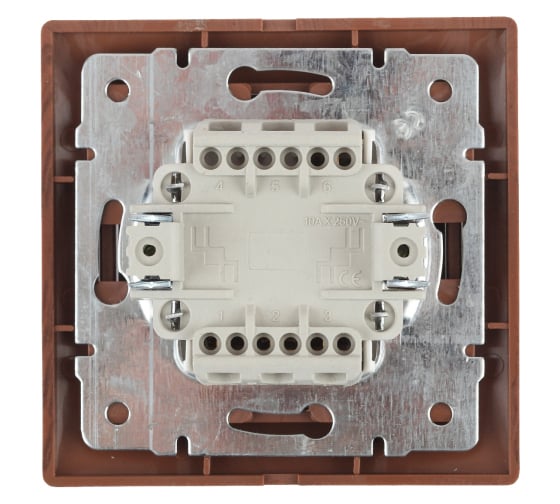 Выключатель Intro Plano 1-106-10 тройной, 10А-250В, IP20, СУ, венге, Б0053799