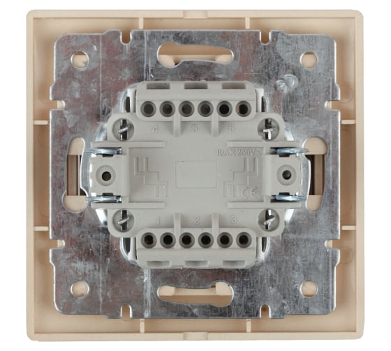 Выключатель Intro Plano 1-106-03 тройной, 10А-250В, IP20, СУ, алюминий, Б0053791