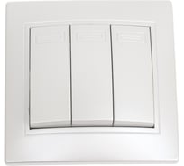 Выключатель Intro Plano 1-106-06 тройной, 10А-250В, IP20, СУ, перламутр, Б0053797