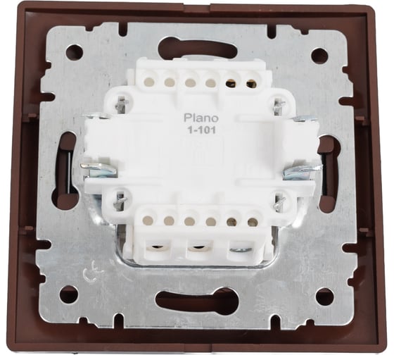 Выключатель Intro Plano 1-101-05 одноклавишный,10А-250В, IP20, СУ, антрацит, Б0053725