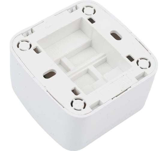 1-клавишный выключатель TDM ELECTRIC открытой установки с подсветкой IP20 10А, белый "Дача" Народная SQ1824-0005