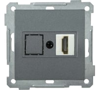 Розетка HDMI РHDMI-0-Б BOLERO антрацит IEK EHB10-K95