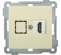 Розетка HDMI РHDMI-0-Б BOLERO, кремовый IEK EHB10-K33