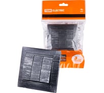 3-клавишный выключатель TDM ELECTRIC Лама 10А старинное серебро SQ1815-0645