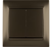 2-х клавишный выключатель TDM ELECTRIC Лама 10А бронза SQ1815-0702